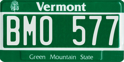 VT license plate BMO577