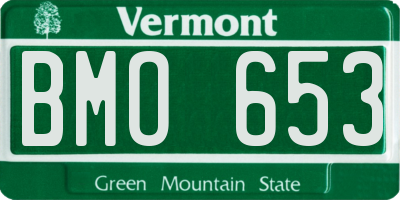 VT license plate BMO653