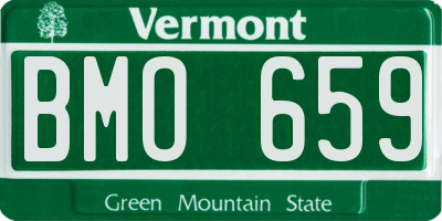 VT license plate BMO659