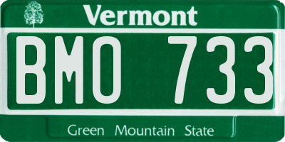 VT license plate BMO733