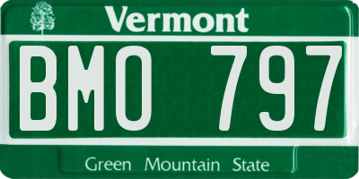 VT license plate BMO797