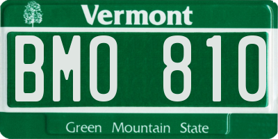VT license plate BMO810