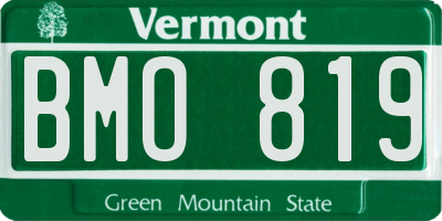 VT license plate BMO819