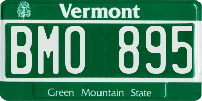 VT license plate BMO895