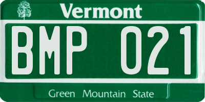 VT license plate BMP021