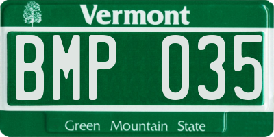 VT license plate BMP035