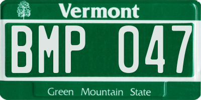 VT license plate BMP047