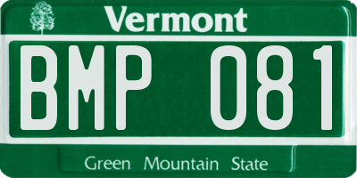 VT license plate BMP081