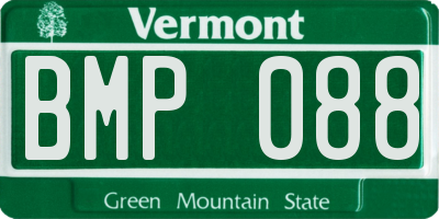 VT license plate BMP088