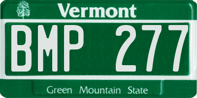 VT license plate BMP277