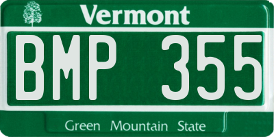VT license plate BMP355