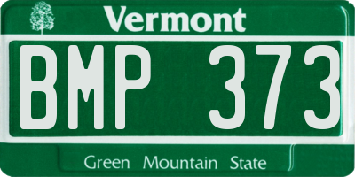 VT license plate BMP373