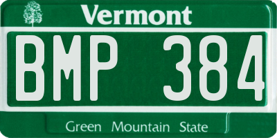 VT license plate BMP384