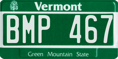 VT license plate BMP467