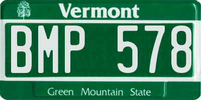 VT license plate BMP578