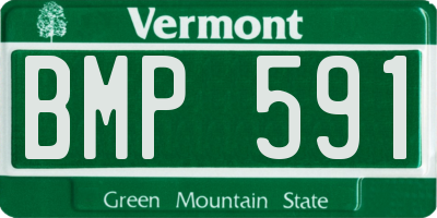 VT license plate BMP591