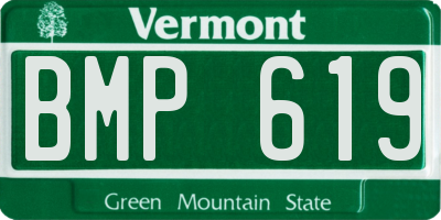 VT license plate BMP619