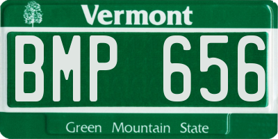 VT license plate BMP656