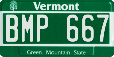 VT license plate BMP667