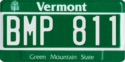 VT license plate BMP811