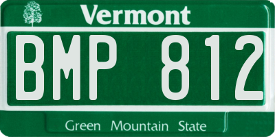 VT license plate BMP812