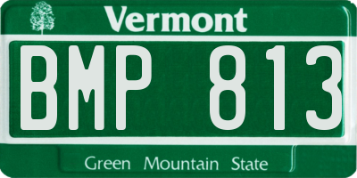 VT license plate BMP813