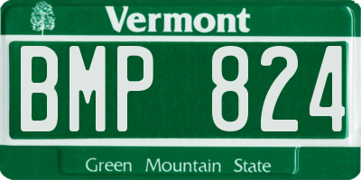 VT license plate BMP824