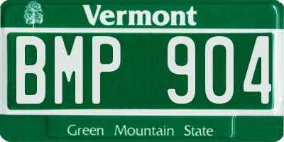 VT license plate BMP904