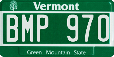 VT license plate BMP970