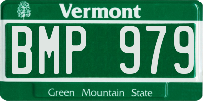 VT license plate BMP979