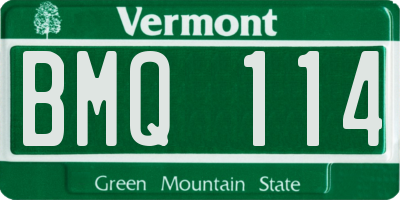 VT license plate BMQ114