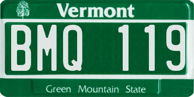 VT license plate BMQ119