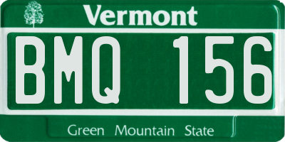 VT license plate BMQ156