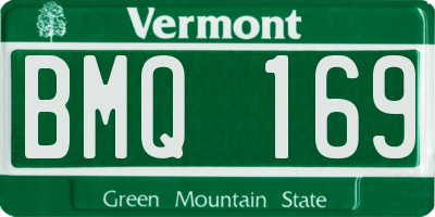 VT license plate BMQ169