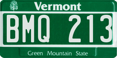 VT license plate BMQ213