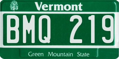 VT license plate BMQ219