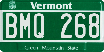 VT license plate BMQ268