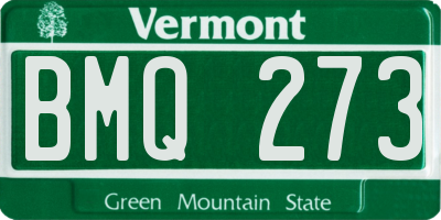 VT license plate BMQ273