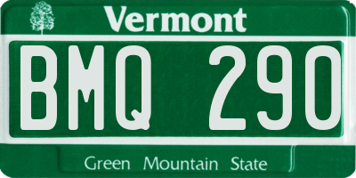 VT license plate BMQ290