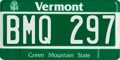 VT license plate BMQ297