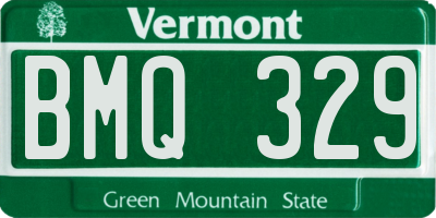 VT license plate BMQ329