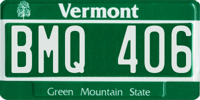 VT license plate BMQ406