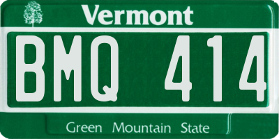 VT license plate BMQ414