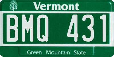 VT license plate BMQ431