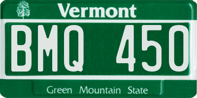 VT license plate BMQ450