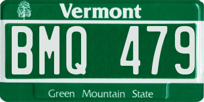 VT license plate BMQ479
