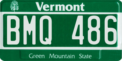 VT license plate BMQ486
