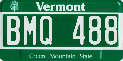 VT license plate BMQ488
