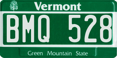 VT license plate BMQ528