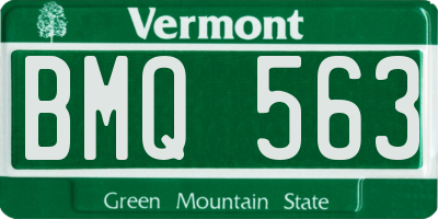 VT license plate BMQ563